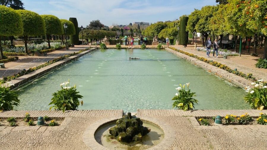 Alcazar of Cordoba Entry Ticket and Guided Tour - Fountains, fish ponds, and orange trees