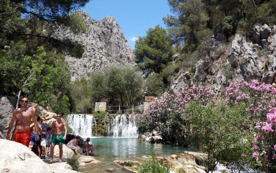 Algar Waterfalls Coach Trip - From Albir & Benidorm - Arriving at the Algar Waterfalls