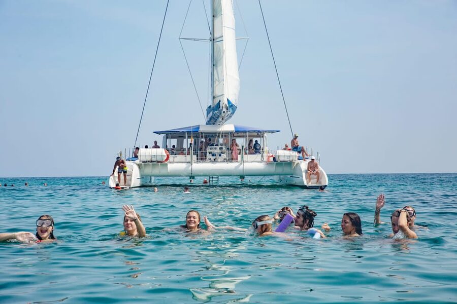 Alicante: 3-Hour Coastal Catamaran Cruise - Cabo de Huertas: the main swimming stop
