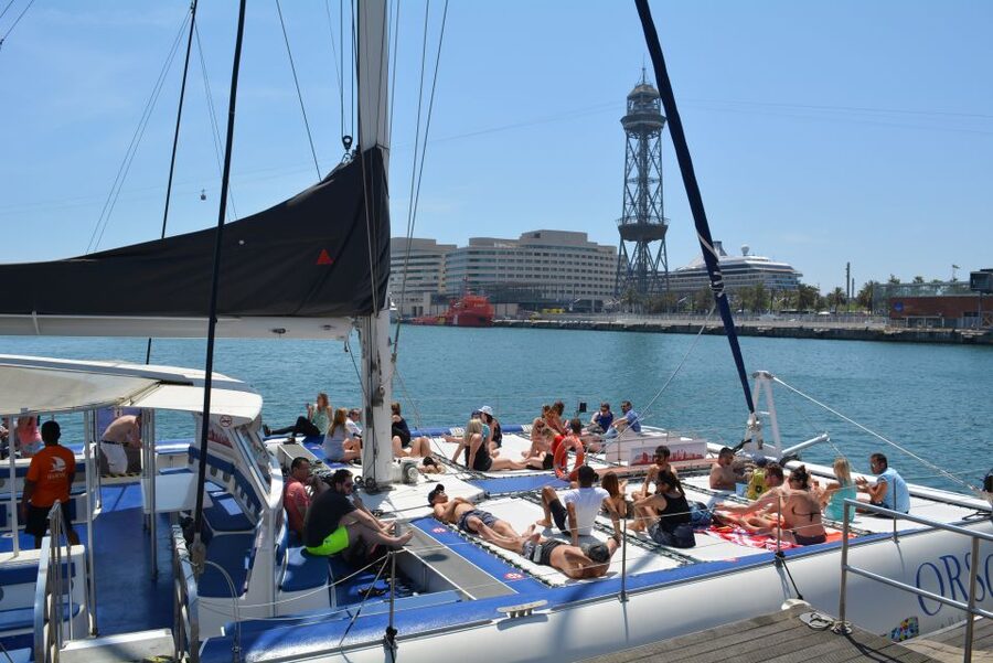 Barcelona: Catamaran Cruise with optional Live Jazz Music - Live jazz, saxophone, and guitar