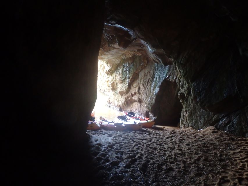 Barcelona: Costa Brava Kayak, Snorkel & Cliff Jump & Lunch - Kayaking past coves, cliffs, and sea caves