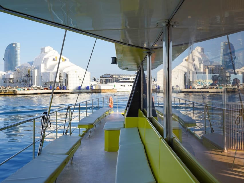 Barcelona: Daytime or Sunset Catamaran Cruise with Music - Photos, small comforts, and family details