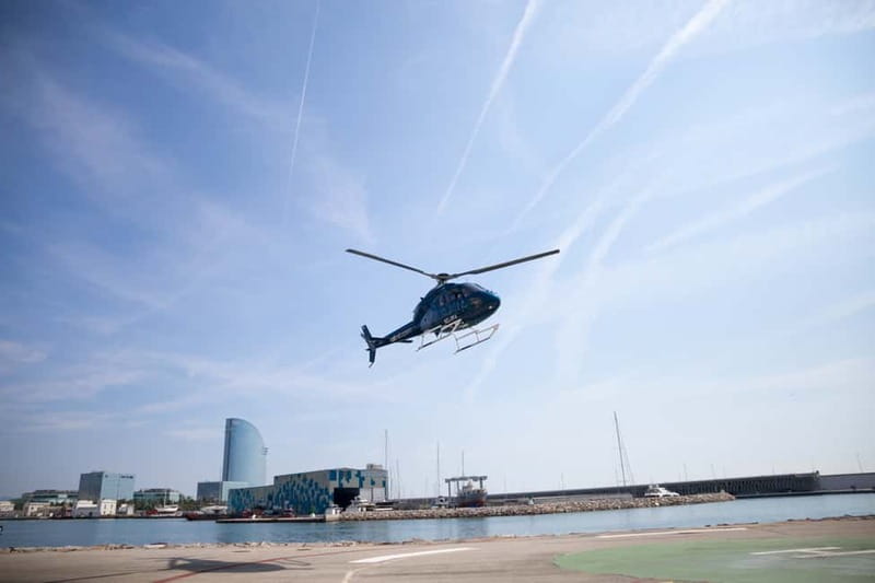 Barcelona: Helicopter Flight over Barcelona's Coastline - Port Forum and the Blue Museum