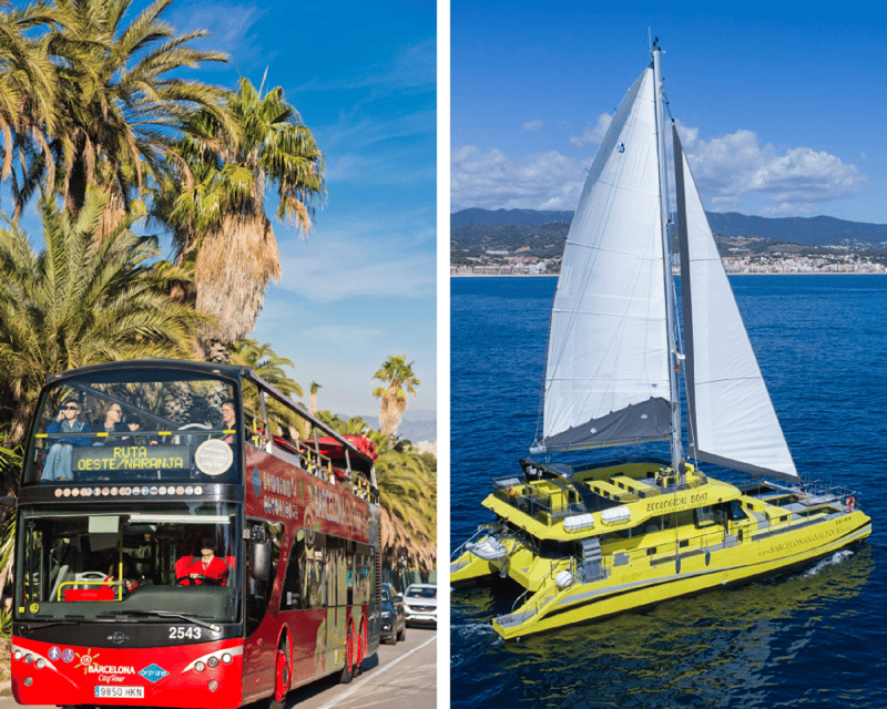 Barcelona: Hop-On Hop-Off Bus with Sailing Cruise - Orange route: west to Montjuïc and the stadium