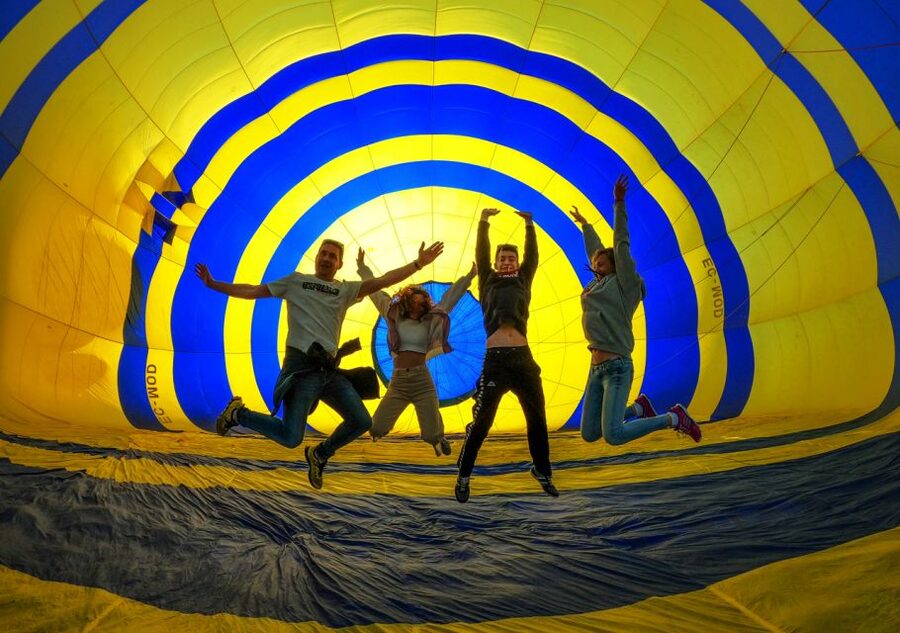 Barcelona: Hot Air Balloon Ride with Optional Transportation - Helping inflate the balloon