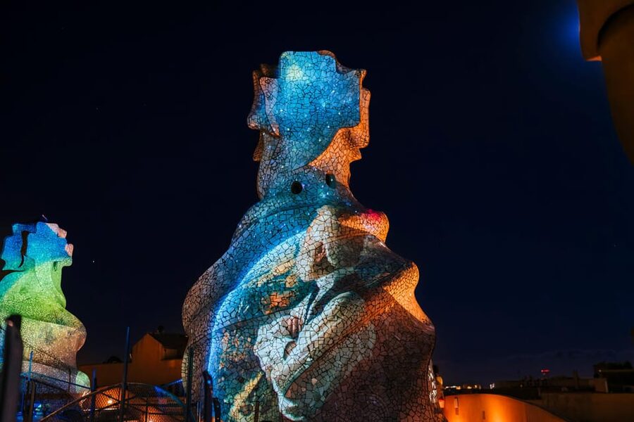 Barcelona: La Pedrera Night Experience - The climb to the roof
