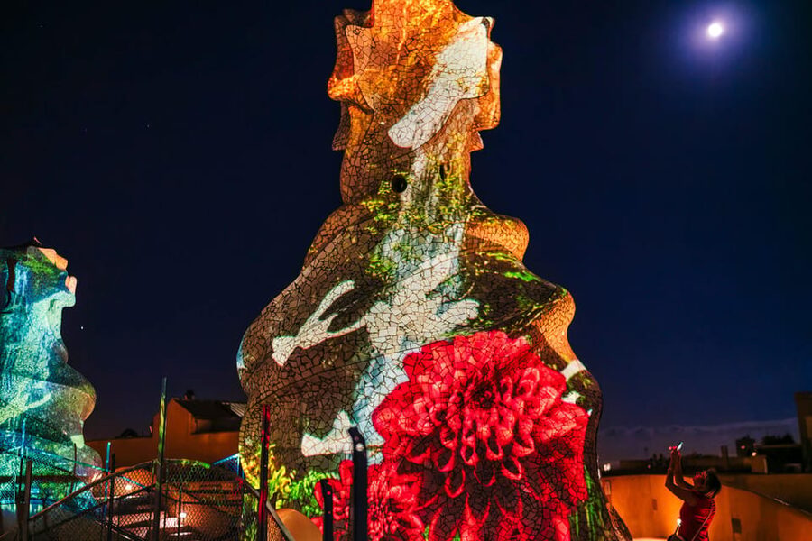 Barcelona: La Pedrera Night Experience - The rooftop audiovisual finale