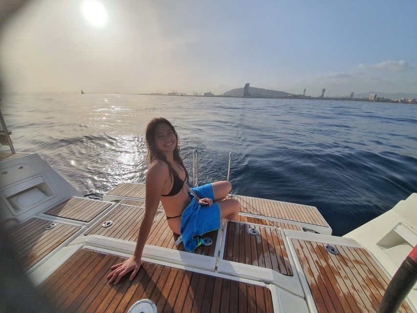 Barcelona: Luxury Private Yacht Daytime Cruise - Swimming and weather choices
