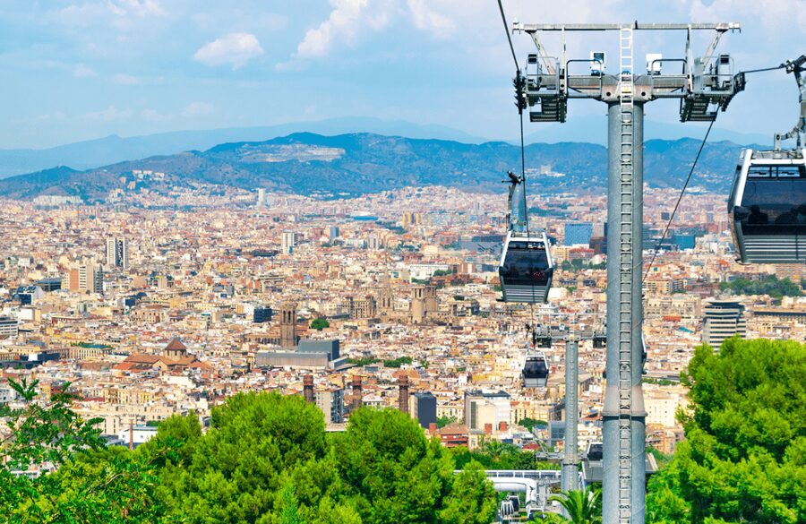 Barcelona: Montjuïc Cable Car Ticket with Audio Guide - Riding above Barcelona on the Montjuïc Cable Car