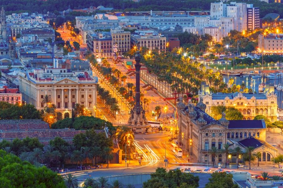 Barcelona: Montjuïc Cable Car Ticket with Audio Guide - The Barcelona walking tour and its flexible order