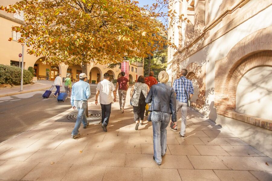 Barcelona: Montserrat with Winery Visit and Farmhouse Lunch - Taking the funicular for wider views