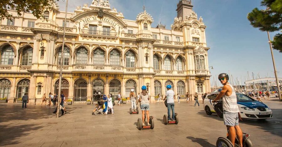 Barcelona: Old Port and Gothic Quarter Guided Segway Tour - Roman walls and the Barri Gòtic