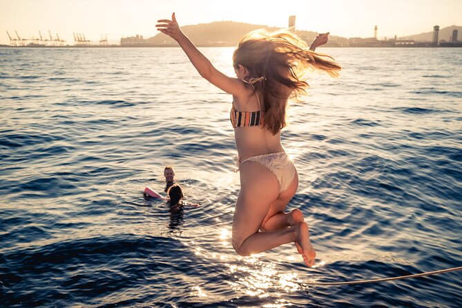 Barcelona Sunset Cruise with Light Snacks and Open Bar - The possible swim stop