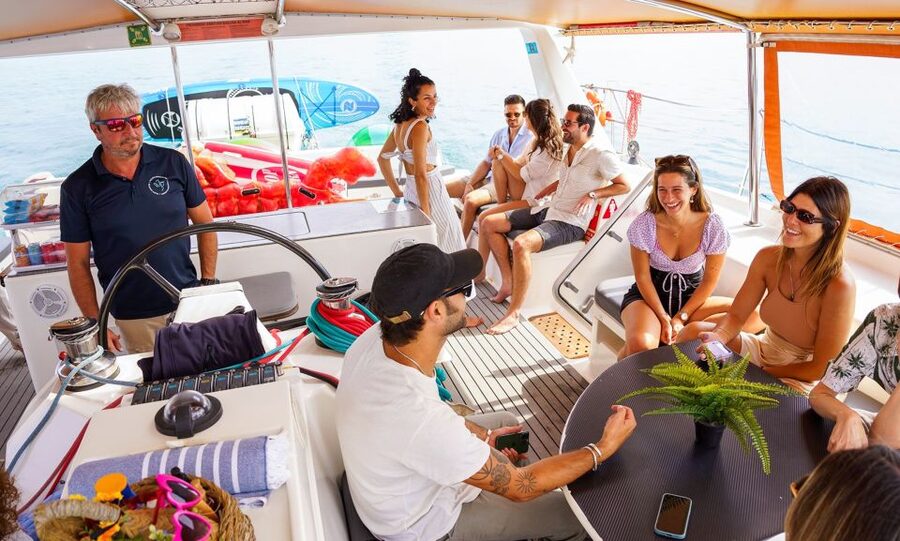 Barcelona: Sunset or Day Catamaran Cruise with Tapa & Drink - Day cruise: 30 minutes for a Mediterranean swim