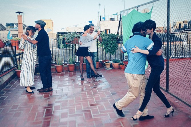 Barcelona Tango Lesson, where passion meets fun - The El Born meeting point and festive Catalan figures