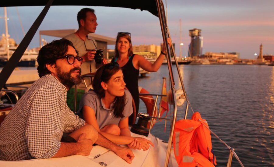 Barcelona: Unique Sunset Sailing Tour with Tapas & Open Bar - Leaving Barcelona behind at Port Olímpic