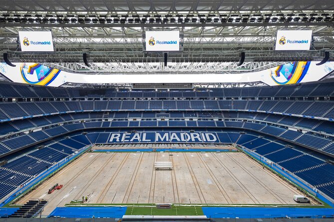 Bernabéu Stadium Guided Tour With Optional Megafan Upgrade - Looking into the stands, VIP areas, and player spaces