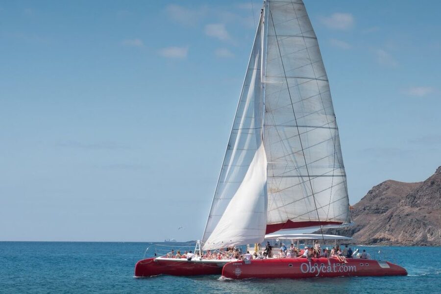 Caleta de Fuste: Catamaran Sailing Experience - Paella, Canarian Potatoes, and Fresh Fruit