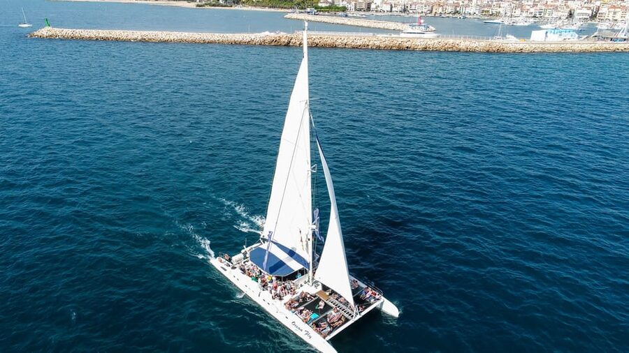 Cambrils: Costa Daurada Sail Catamaran Cruise - Swimming and Snorkeling at Sea