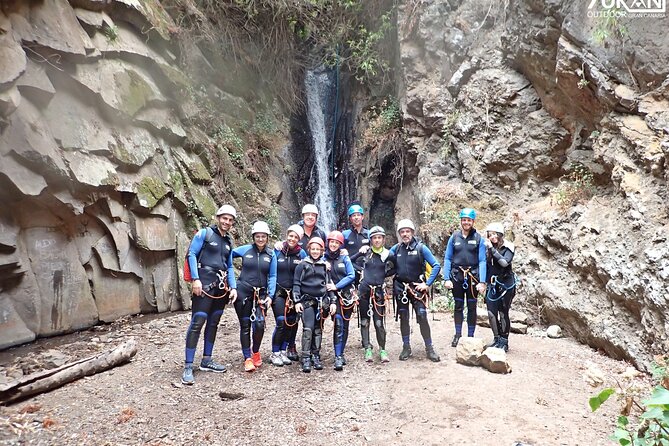 CANYONING aquatic and fun route in Gran Canaria - Green forest, volcanic walls, and local stories