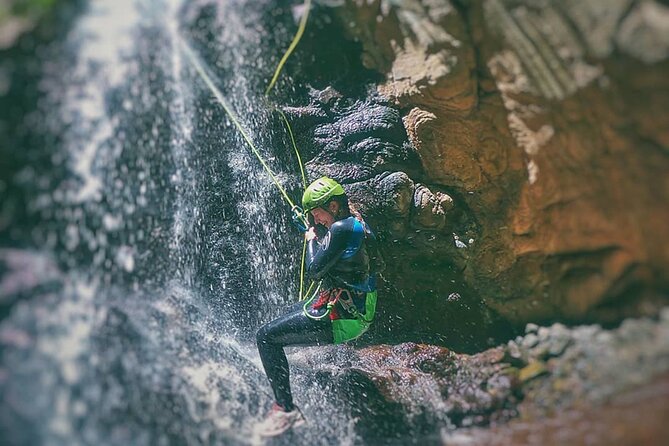 Canyoning Experience in Gran Canaria (Cernícalos canyon) - Getting dressed in a wetsuit and harness