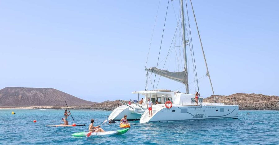 Corralejo: Adults-Only Catamaran Day Trip to Lobos Island - La Concha: swimming, snorkeling, and water sports
