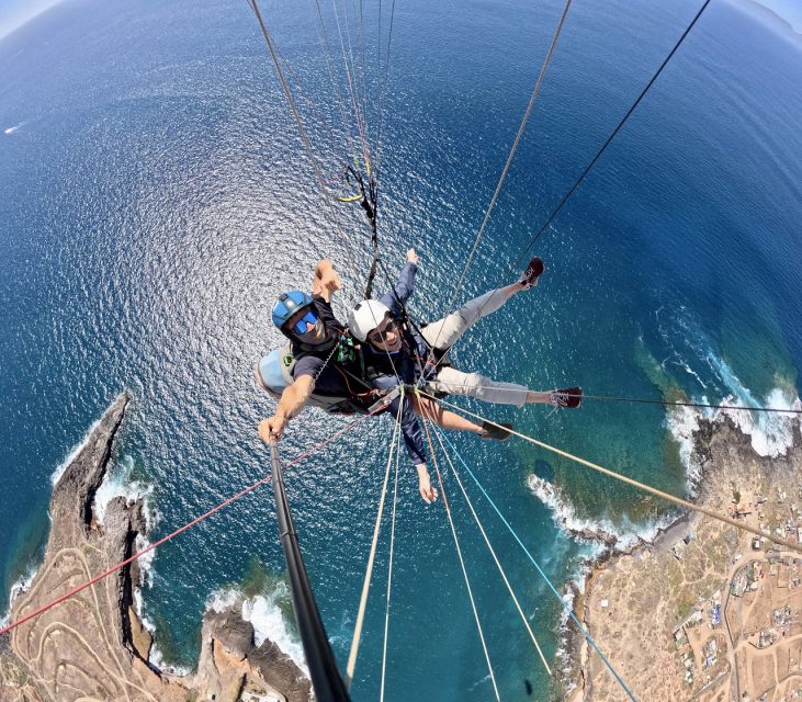 Costa Adeje: Tandem Paragliding Flight with Pickup - Preparing at the Costa Adeje launch area