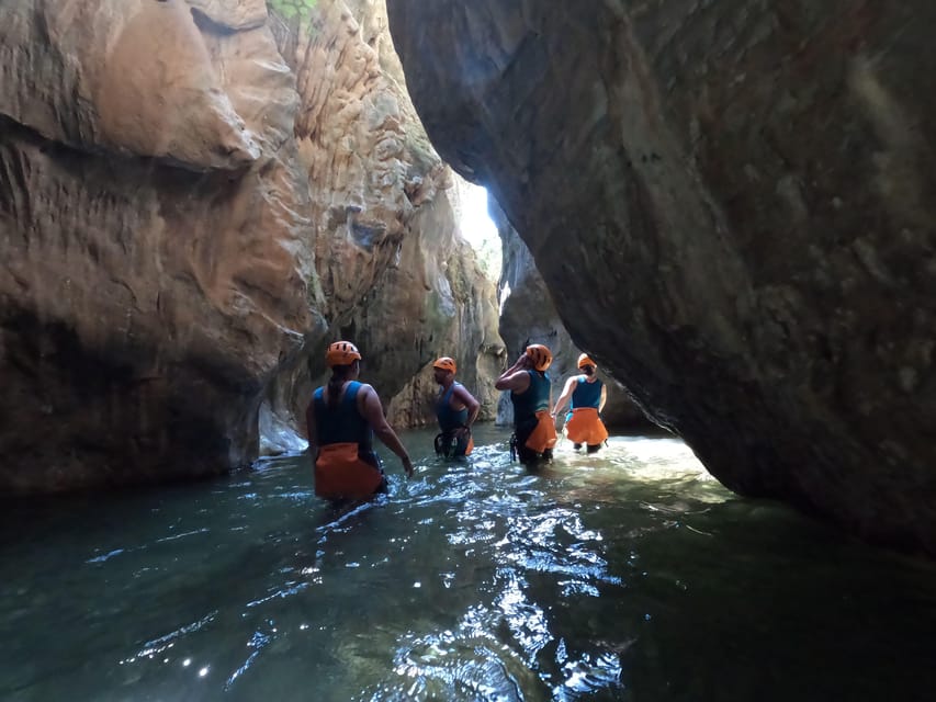From Estepona: Guadalmina River Guided Canyoning Adventure - Getting fitted with the right gear