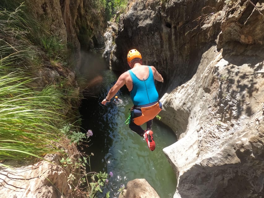 From Estepona: Guadalmina River Guided Canyoning Adventure - Learning the 5-meter rappel