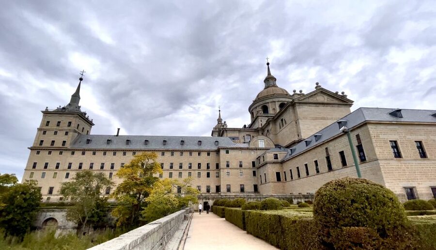 From Madrid: Escorial Monastery and the Valley of the Fallen - Entering the basilica carved into the rock