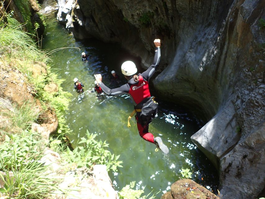 From Marbella: Guadalmina River Guided Canyoning Adventure - Entering the Angosturas section