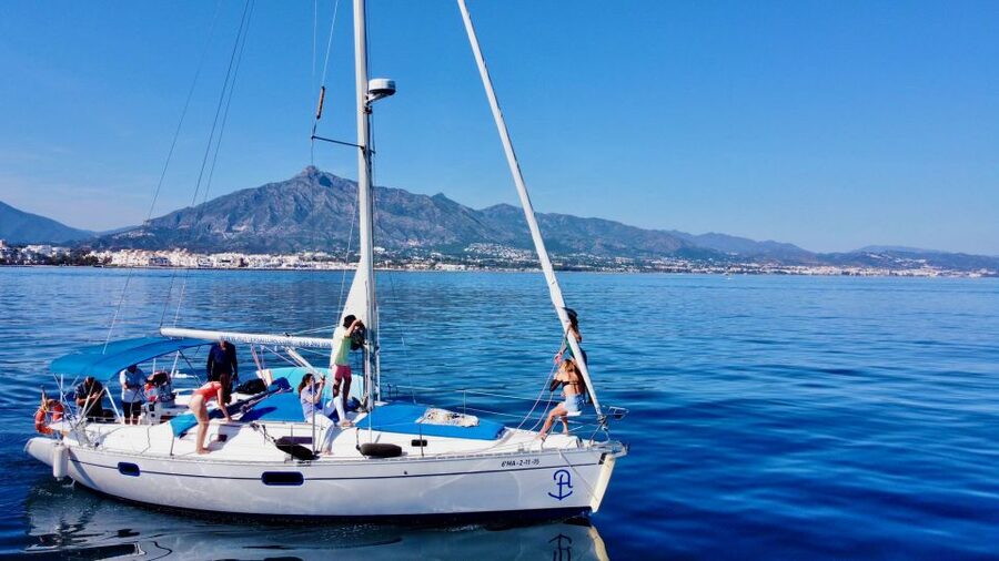 From Marbella: Private and Group Sailboat Cruise & Drinks - The optional 30-minute jet ski upgrade