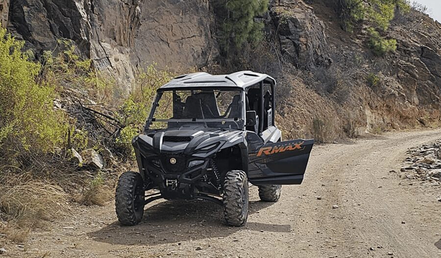 From Maspalomas: Volcanic Landscapes 4-Seater Buggy Tour - Getting set up in the four-seat Yamaha Wolverine