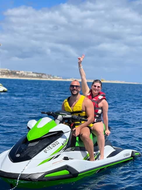 From Morro Jable: Jet Ski Adventure Tour (without license) - Getting to the pink flag on the beach