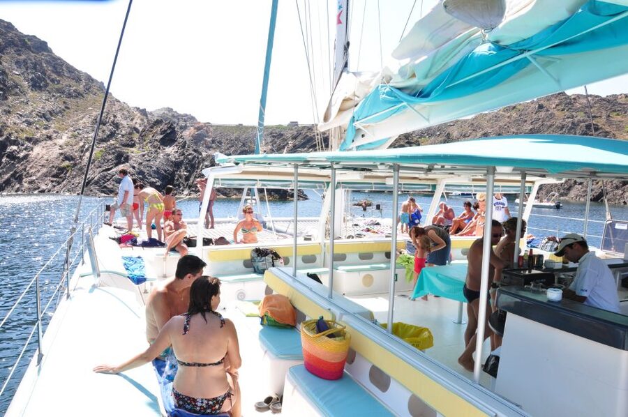 From Roses: Catamaran Cruise to Cap de Creus - The bow nets and the simple pleasure of doing nothing
