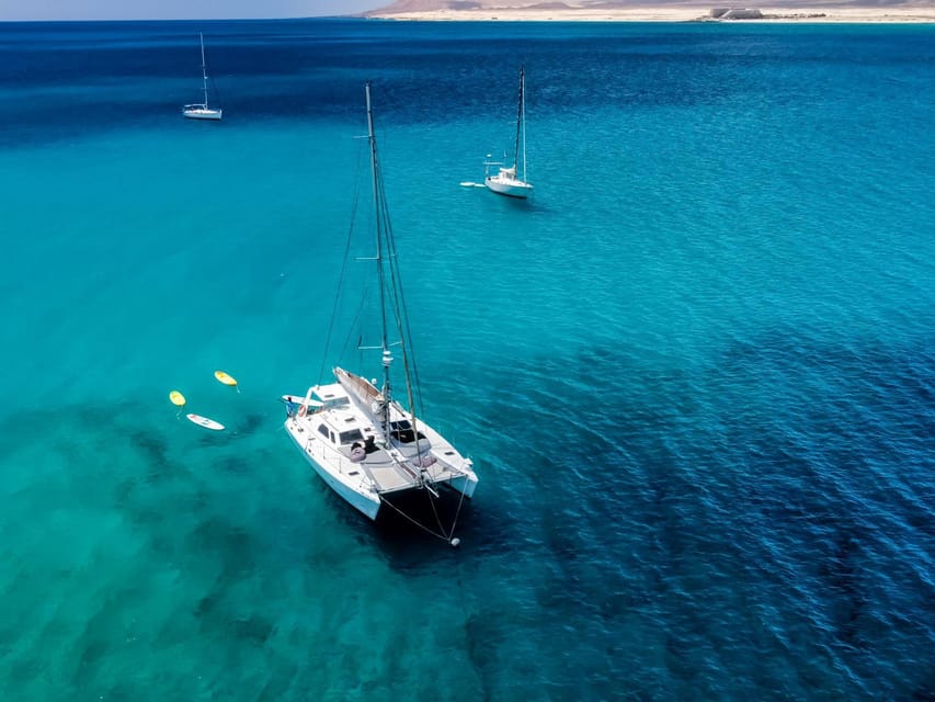 Fuerteventura : Catamaran excursion to Lobos Island - Sailing around Lobos Island for an hour