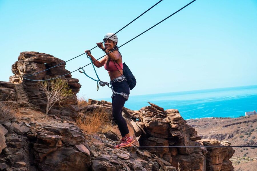 Gran Canaria: Guided Via Ferrata Excursion - From Bahía Feliz parking lot to the cliffs