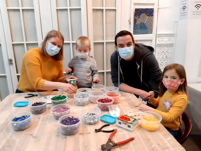 Guided Gaudí’s Trencadís Mosaic Workshop in Barcelona - Collecting your finished piece