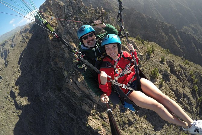 High Performance Paragliding Tandem Flight in Tenerife South - Getting ready at the 700 or 1,000 meter launch site