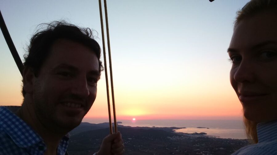 Hot Air Balloon Ride over Ibiza - Getting to the launch field and helping with the balloon