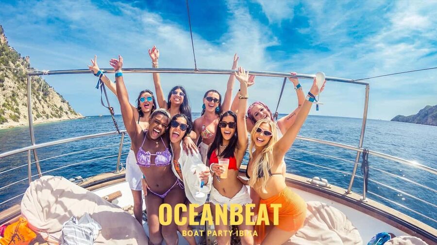 Ibiza: Ocean Club Boat Party with Premium Drinks, Food, & DJ - Boarding at Playa den Bossa