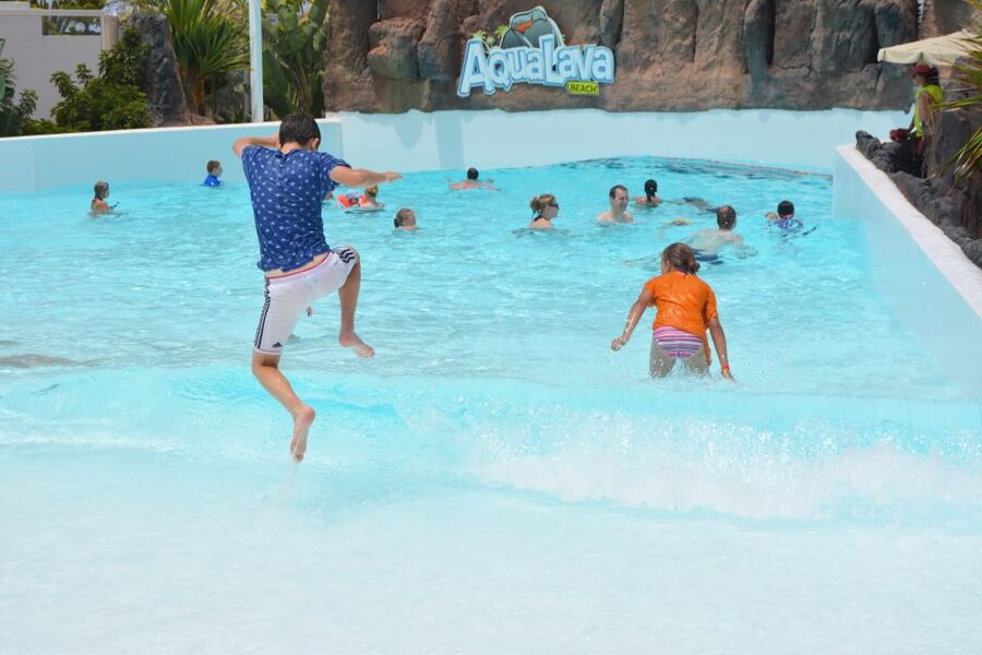 Lanzarote: Aqualava Waterpark Entrance Ticket - The saltwater wave pool is the park’s signature feature