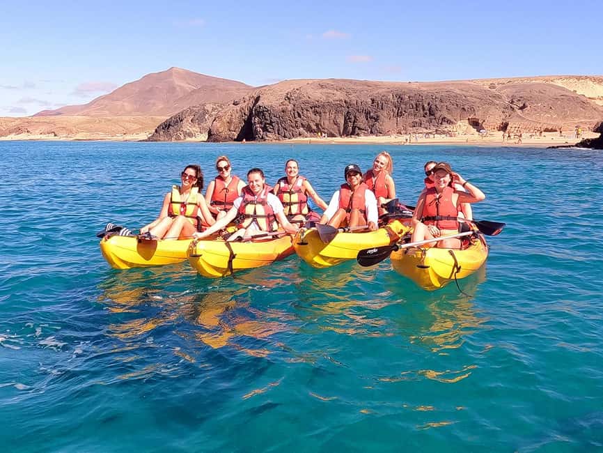 Lanzarote: Kayak and Snorkelling at Papagayo Beach - Paddling the cliffs toward Papagayo Beach