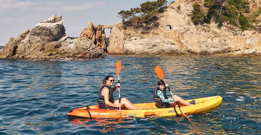 Lloret de Mar: Costa Brava Kayak Tour and Swimming - Meeting the guides at Fenals Beach