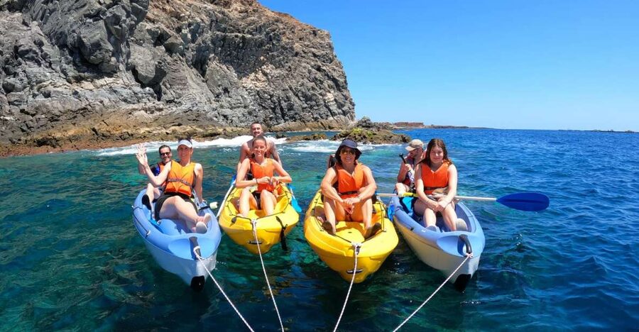 Los Cristianos: Kayaking and Snorkeling with Marine Wildlife - The return paddle and Mount Teide views