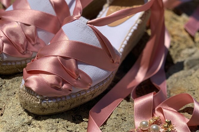 Make Authentic Espadrilles in Barcelona - Cava, snacks, and the finished pair