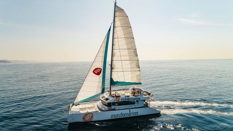 Malaga: Catamaran Sailing Cruise with Swimming & Optional DJ - Sailing, or motoring across the bay?