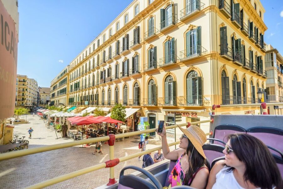 Malaga: City Sightseeing Hop-On Hop-Off Bus Tour - The Red Route, from the station to the old centre