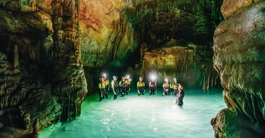 Mallorca: Cova des Coloms Caving Trip with Hotel Transfer - Cliff jump or beach entry