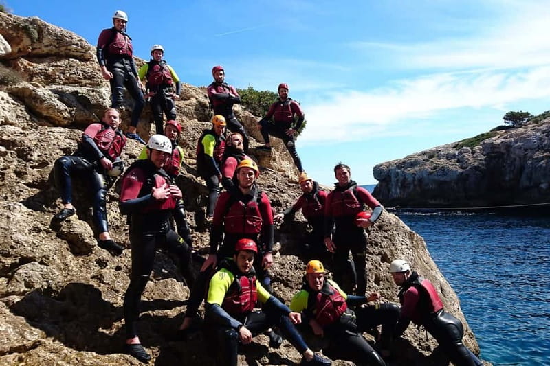 Mallorca Half-Day Coasteering Experience - Abseiling down the cliff face